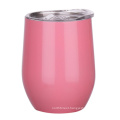 Wholesale 12oz Stemless Double Wall Stainless Steel Thermos Milk Wine Reusable Coffee Cup